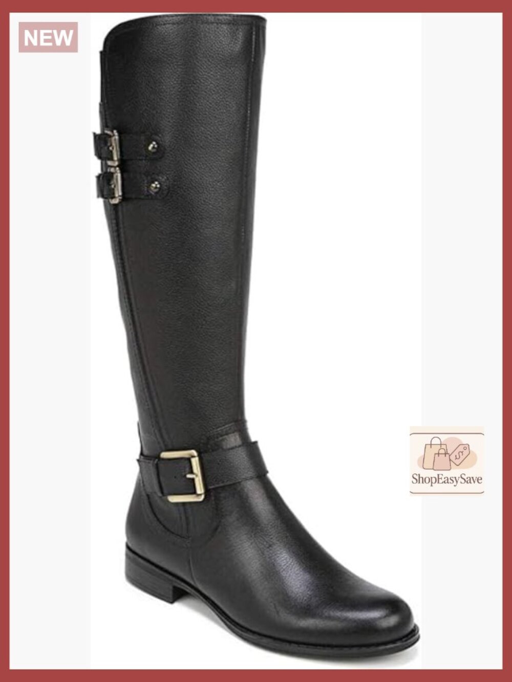 Knee High Wide Calf Boots Elegant Classic Riding Style Comfortable Leather